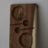 Face mug set with wooden tray and spoons