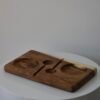 Face mug set with wooden tray and spoons