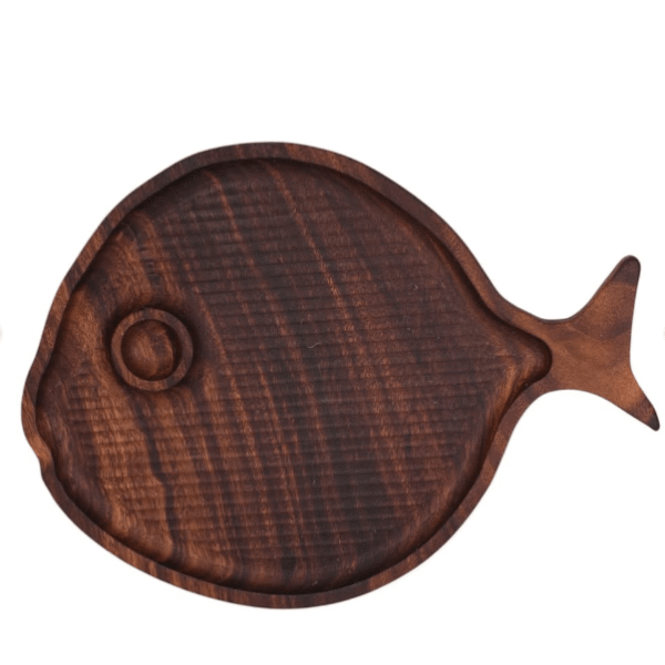 Fish-Shaped Wooden Serving Board