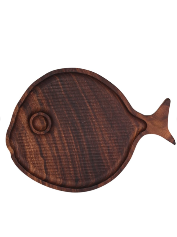 Fish-Shaped Wooden Serving Board