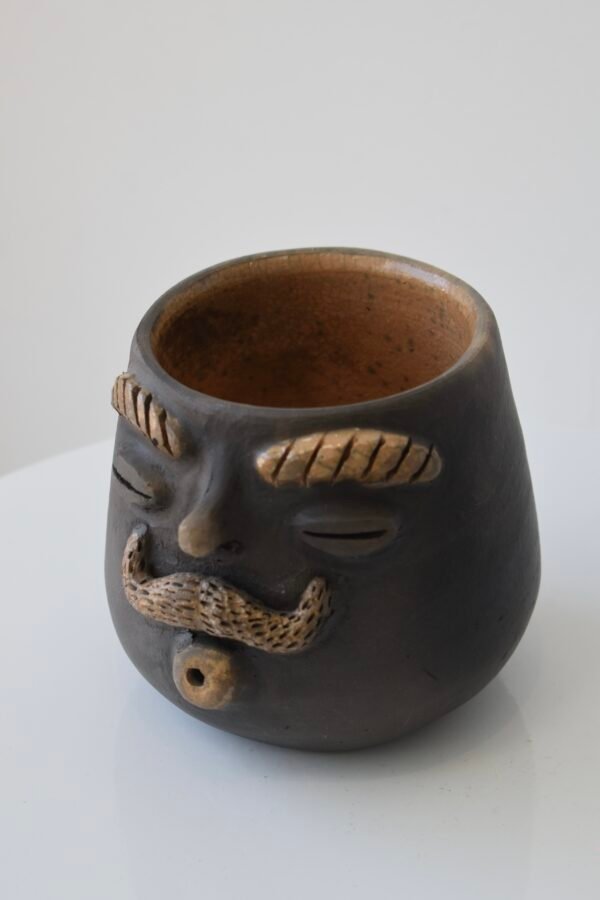 Smoke Mug with Mustache & Round Mouth