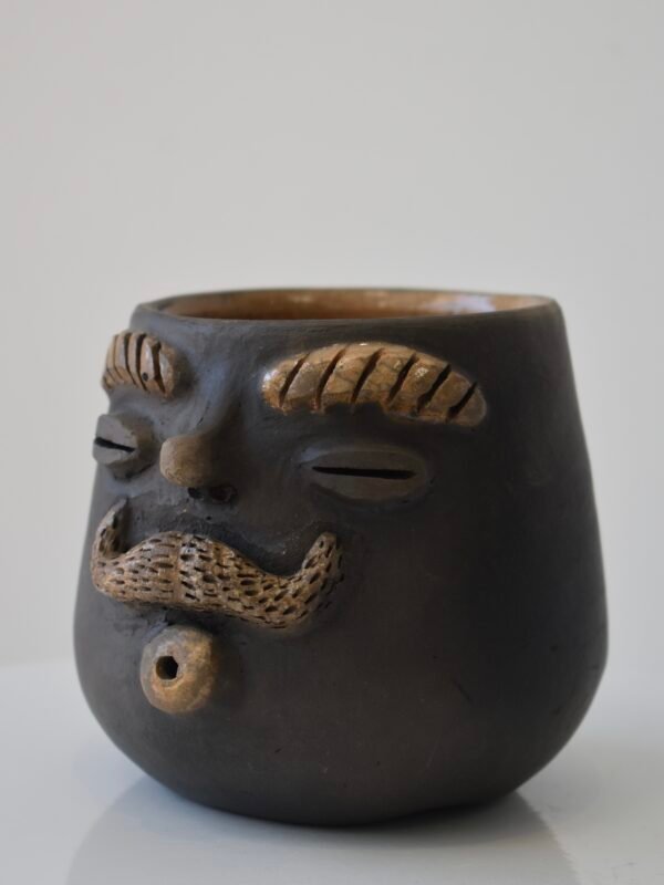 Smoke Mug with Mustache & Round Mouth