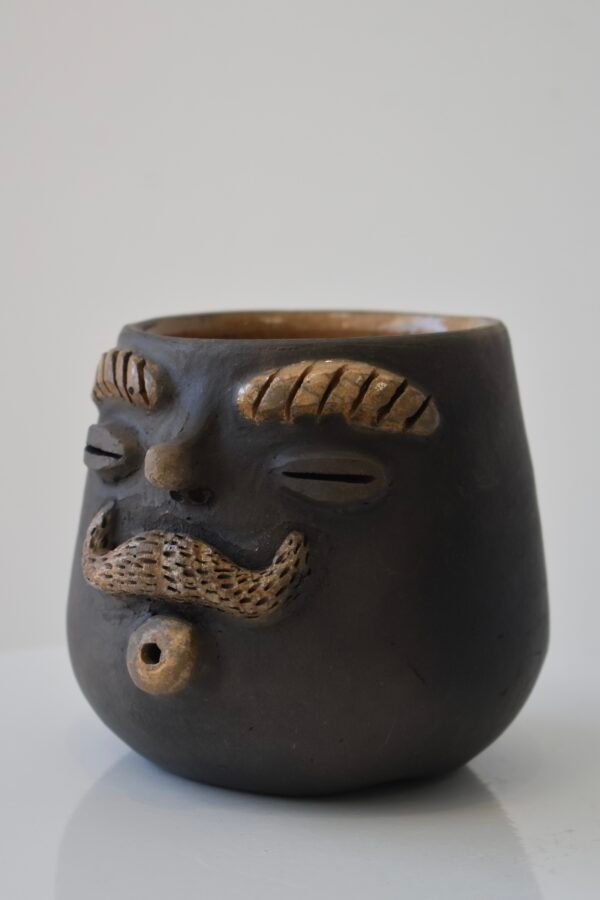 Smoke Mug with Mustache & Round Mouth