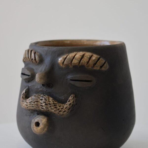 Smoke Mug with Mustache & Round Mouth