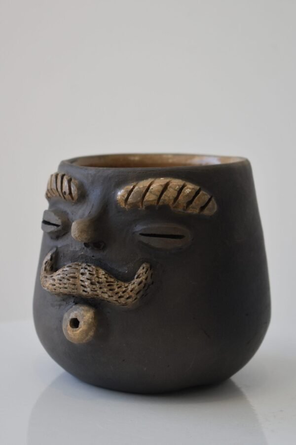 Smoke Mug with Mustache & Round Mouth