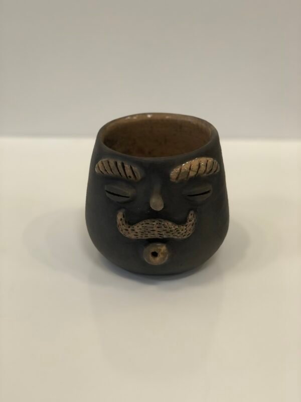 Smoke Mug with Mustache & Round Mouth