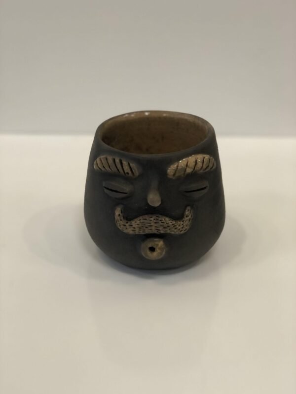Smoke Mug with Mustache & Round Mouth