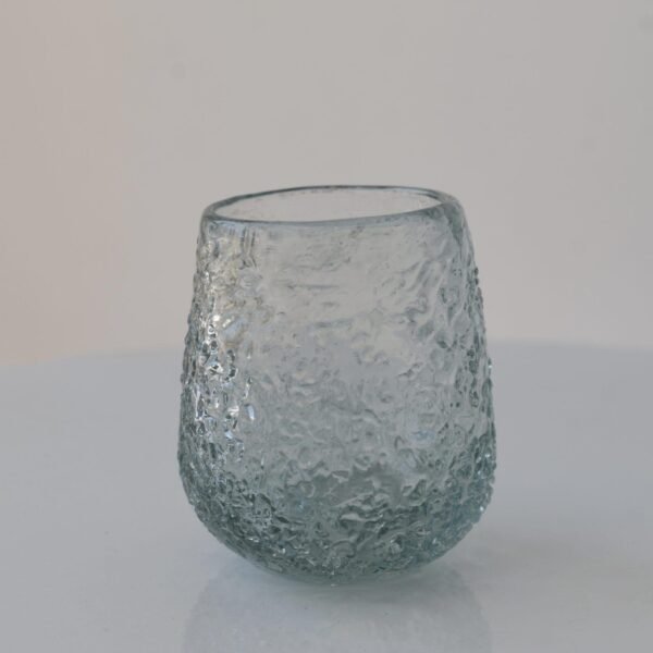 Blown glass tequila set with ceramic base