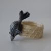 Napkin ring with natural fibers
