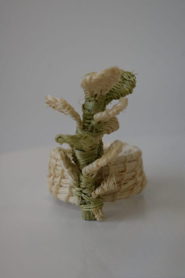 Napkin ring with natural fibers