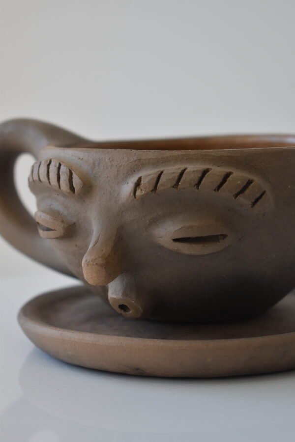 Girl Face Cup Clay