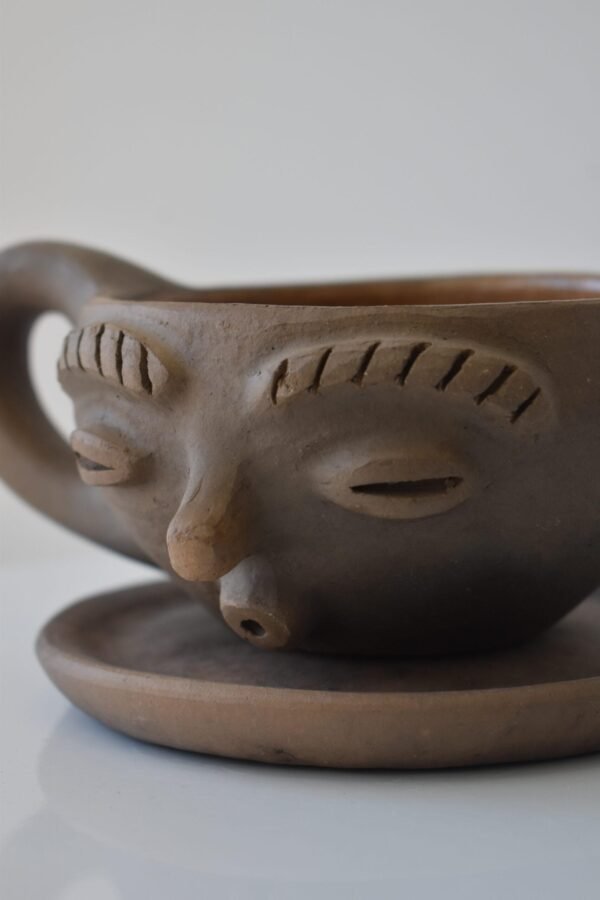 Girl Face Cup Clay